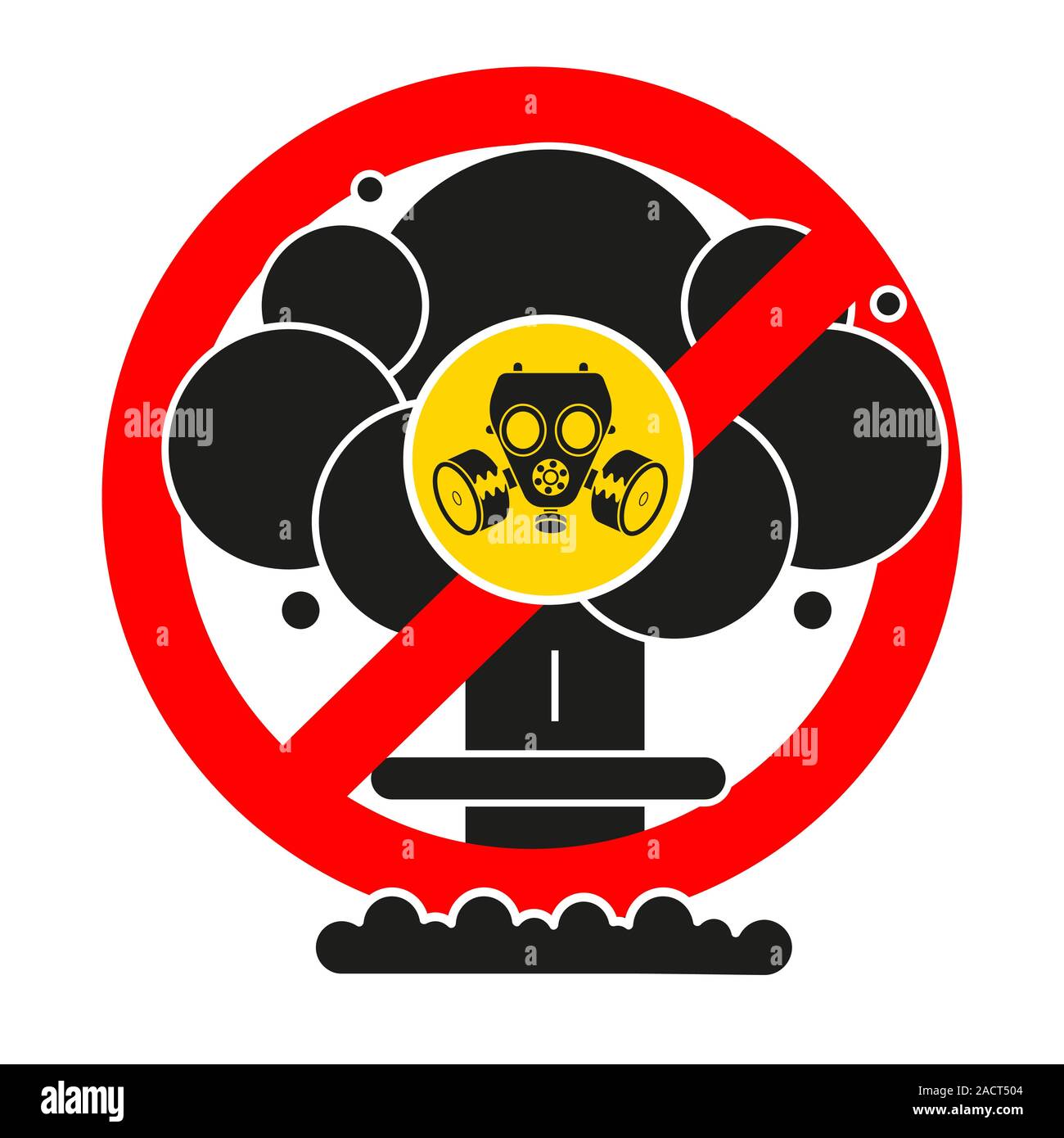 Esplosione atomica adatto per poster o T-shirt Stampa. Illustrazione Vettoriale