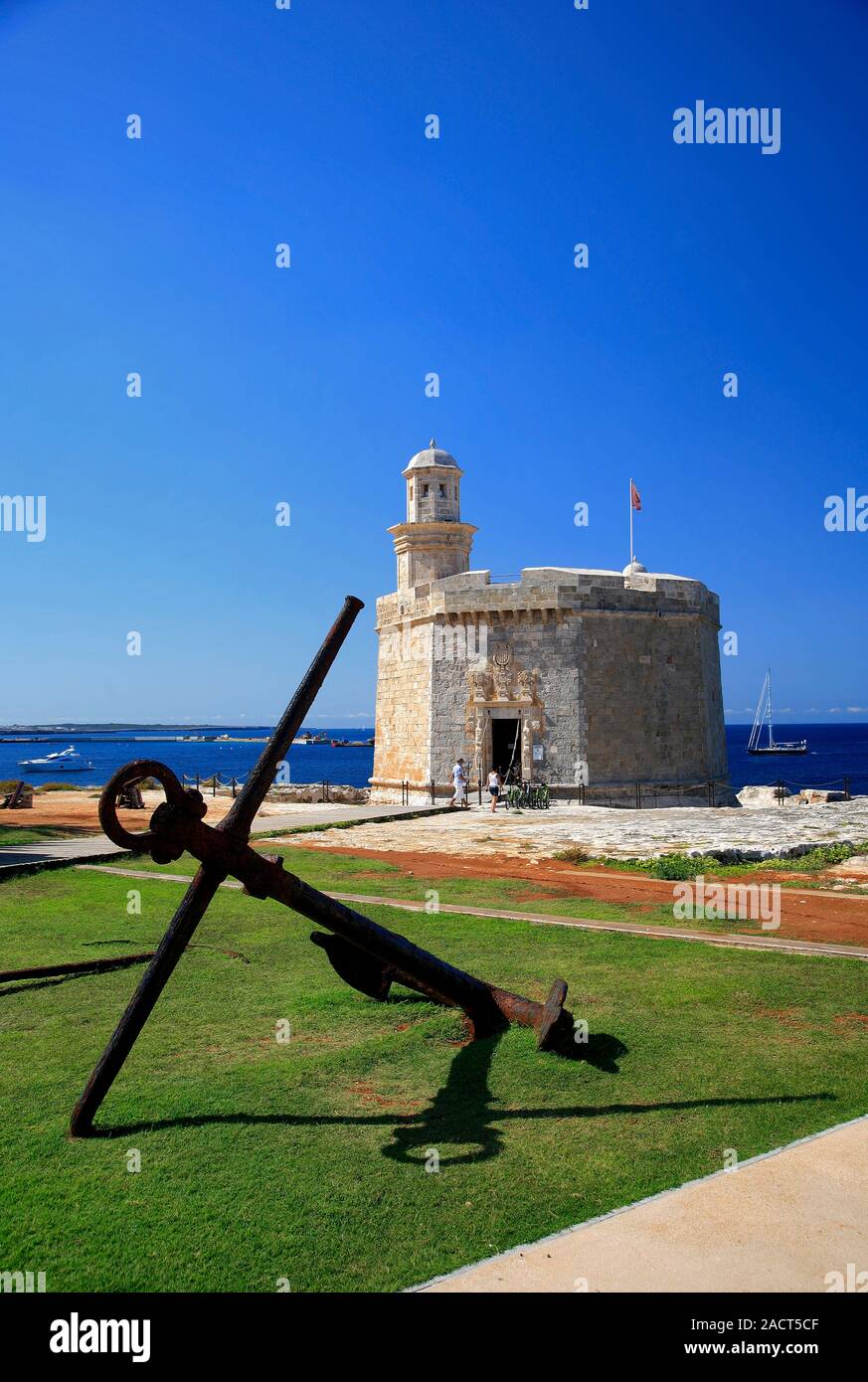 Il Castello di San Nicola, situato all'Ammiraglio Farragut Parco Ciutadella City, isola di Minorca, Isole Baleari, Spagna, Europa Foto Stock