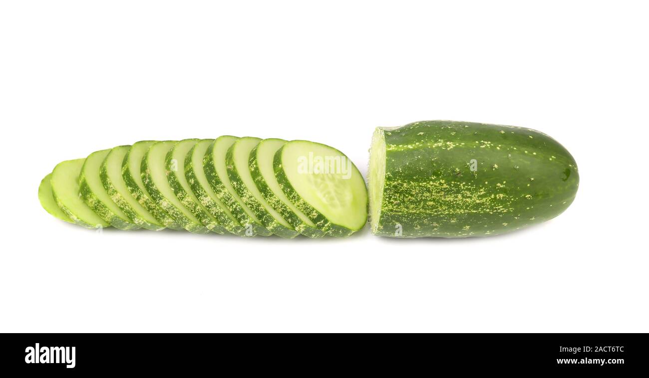 Fette di cetriolo fresco. Foto Stock