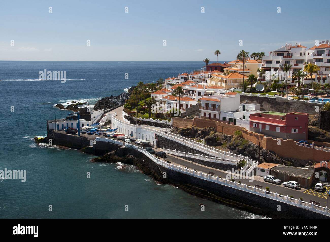 Punta Blanca in Puerto de Santiago, Los Gigantes, Teneriffa, Kanarische isole, Spanien, Europa Foto Stock