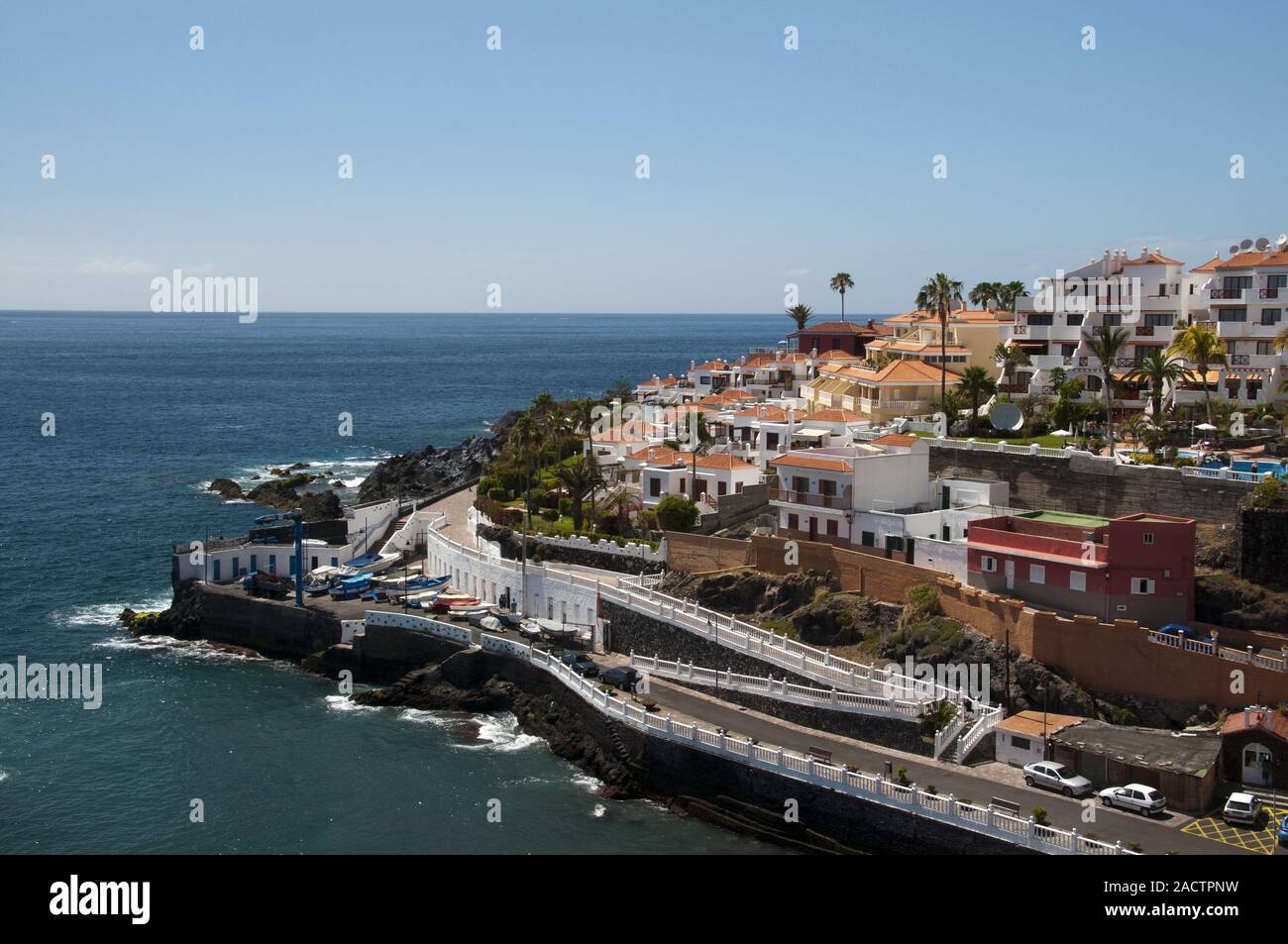 Punta Blanca in Puerto de Santiago, Los Gigantes, Teneriffa, Kanarische isole, Spanien, Europa Foto Stock