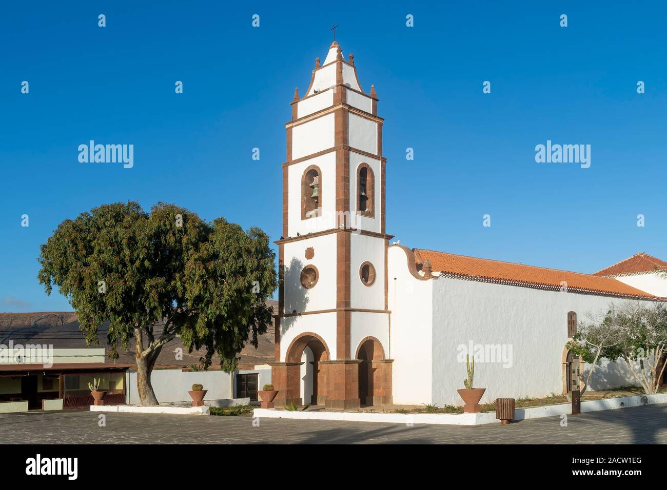 Il bellissimo San Domenico chiesa Iglesia Santo Domingo de Guzman, in Tetir, Fuerteventura, Isole Canarie, Spagna Foto Stock