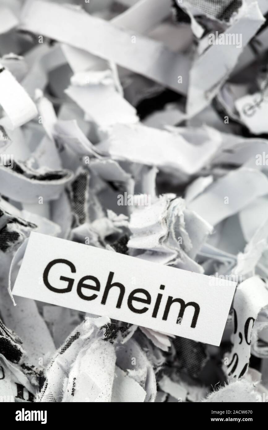 Costoletta di carta il Segreto per parola chiave Foto Stock