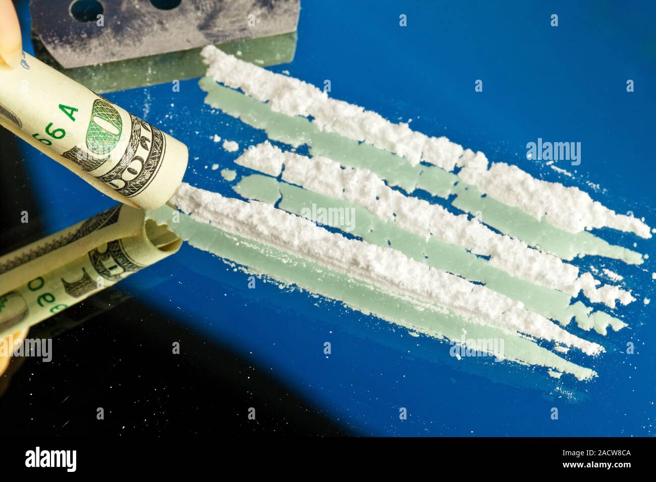 Foto di simbolo cocaina. L'abuso di droga Foto Stock