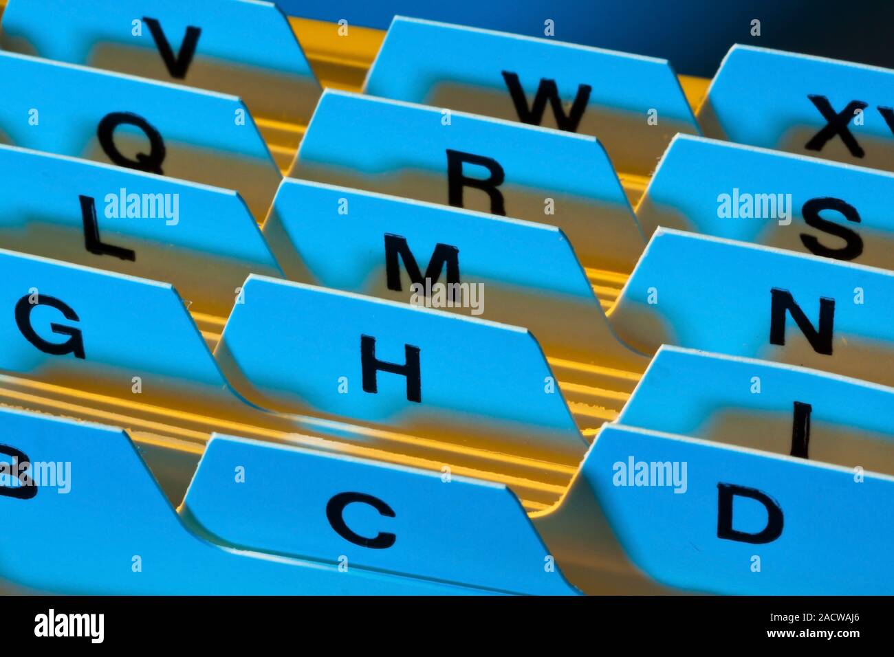 Registro delle linguette Foto Stock