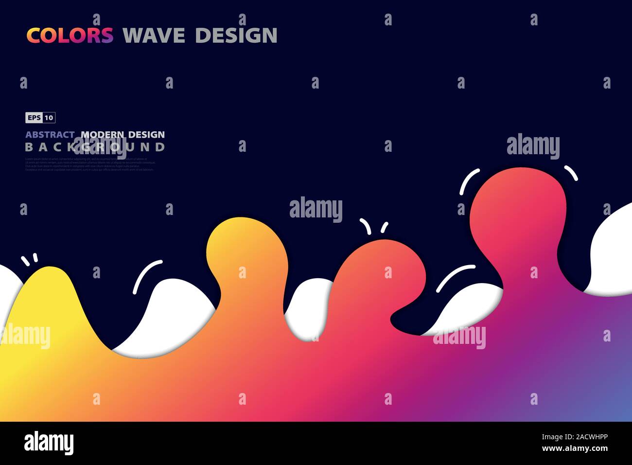 Abstract arcobaleno colorato design ondulato di un minimo di sfondo decorativo. Utilizzare per creare poster, d'arte e progettazione del modello, annuncio. illustrazione eps vettoriali10 Illustrazione Vettoriale