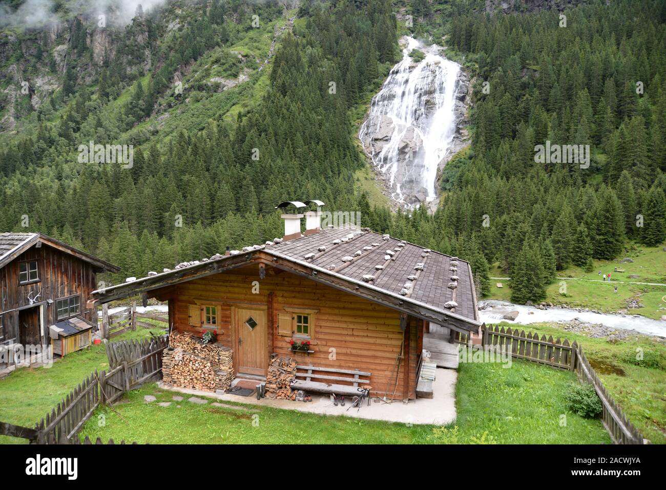 Cascata Grawa, Stubaital Foto Stock