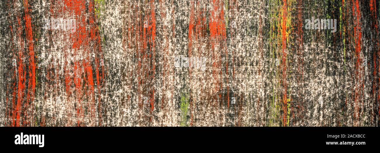 Multicolor dipinta a mano ad acquerello strega astratta texture antigraffio, self made, panoramica banner Foto Stock
