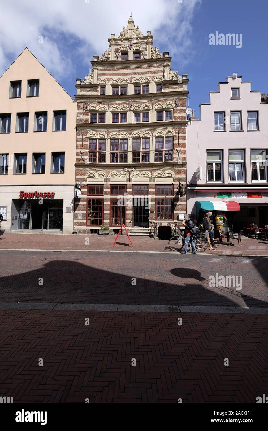 Edificio rinascimentale Schöninghsches Haus, città Norden, distretto di Aurich, Bassa Sassonia, Germania Foto Stock