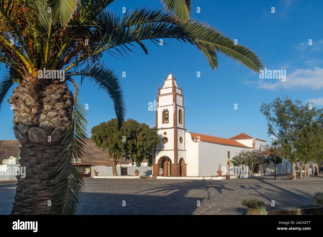 Il bellissimo San Domenico chiesa Iglesia Santo Domingo de Guzman, in Tetir, Fuerteventura, Isole Canarie, Spagna Foto Stock