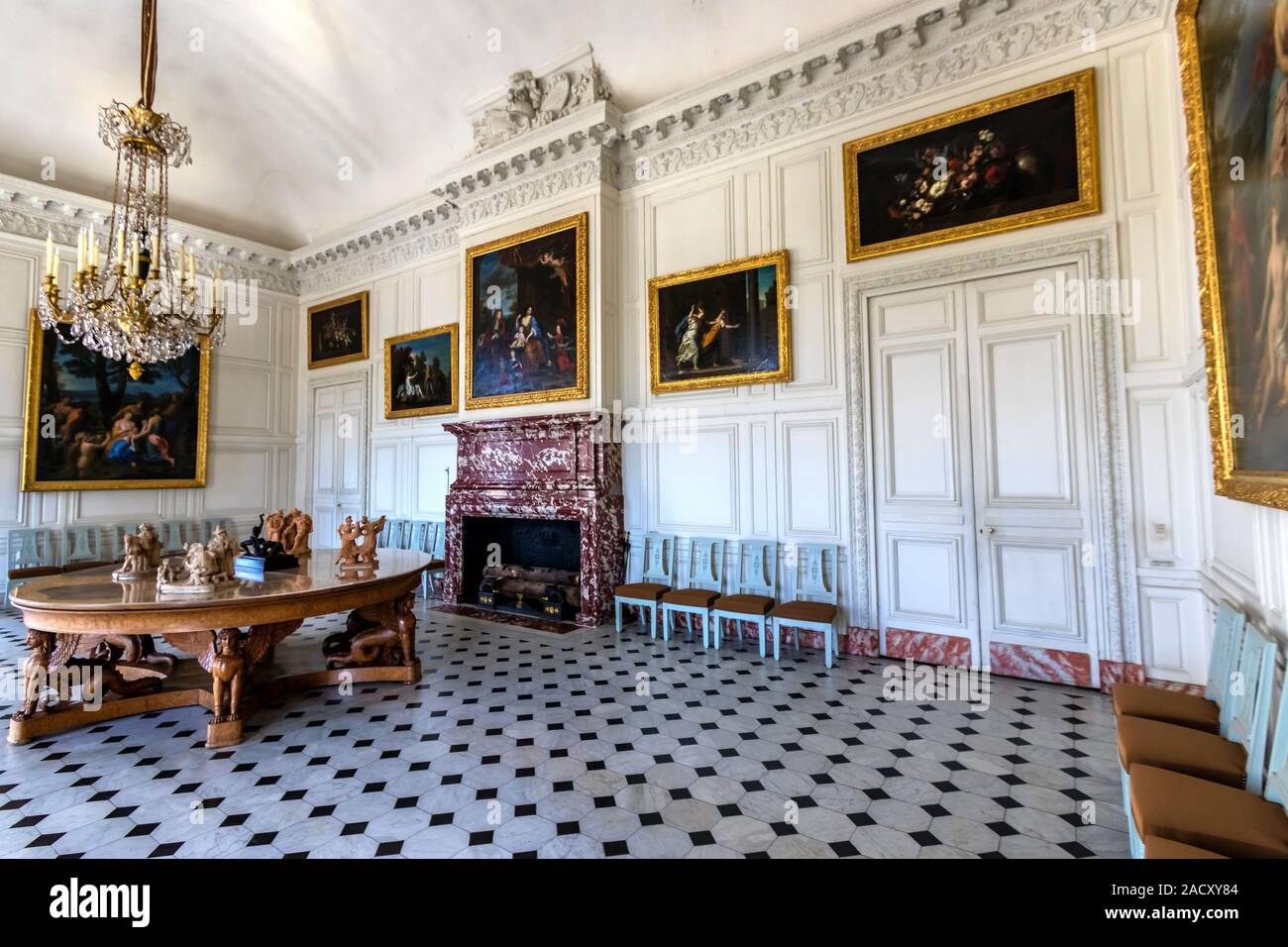 Signori anticamera, il Grand Trianon Palace Versailles Foto Stock