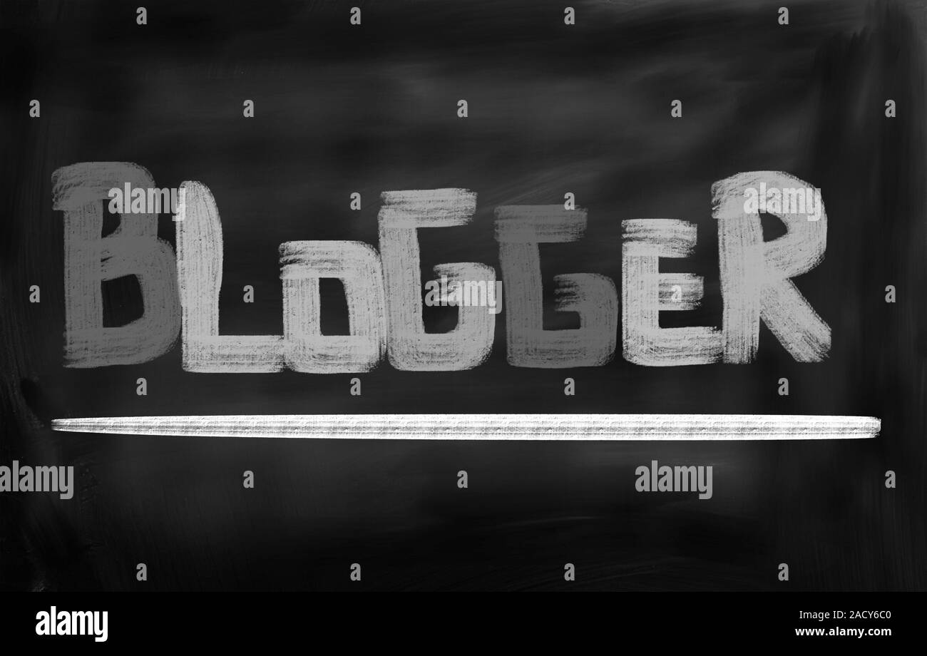 Concetto di blogger Foto Stock
