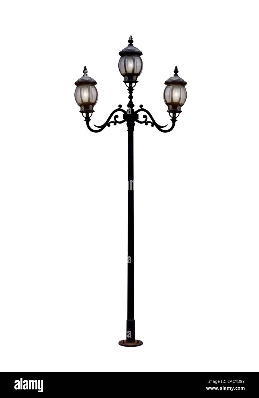 Thailandia Vintage Lampione isolato su sfondo bianco Foto Stock