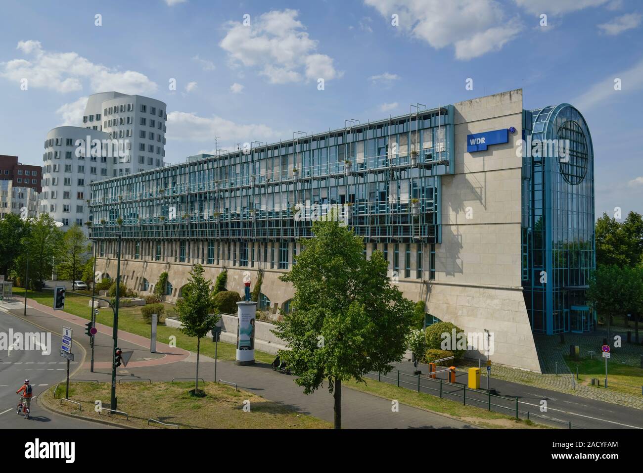 WDR Funkhaus, Medienhafen, Düsseldorf, Nordrhein-Westfalen, Deutschland Foto Stock