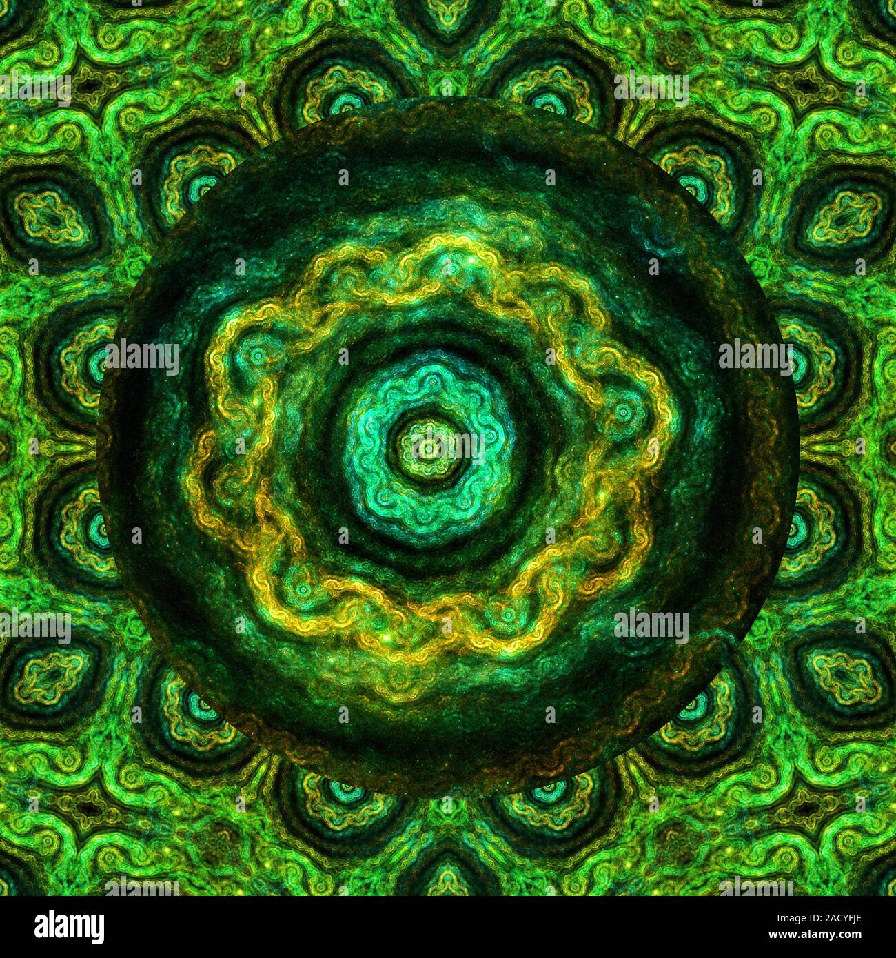 GREEN coloratissimi modelli astratti Foto Stock