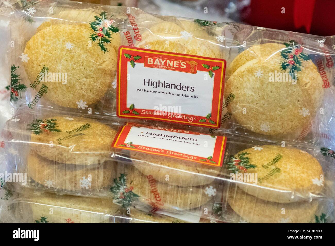 Famiglia Baynes bakers Montanari di biscotti frollini, Scotland, Regno Unito Foto Stock