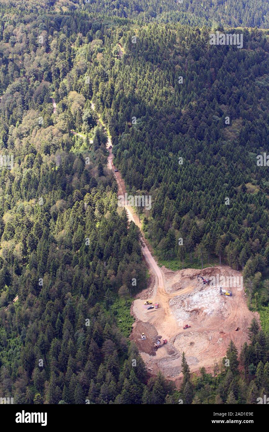 Gersbach, tubo testa, sito in costruzione per le turbine eoliche Foto Stock
