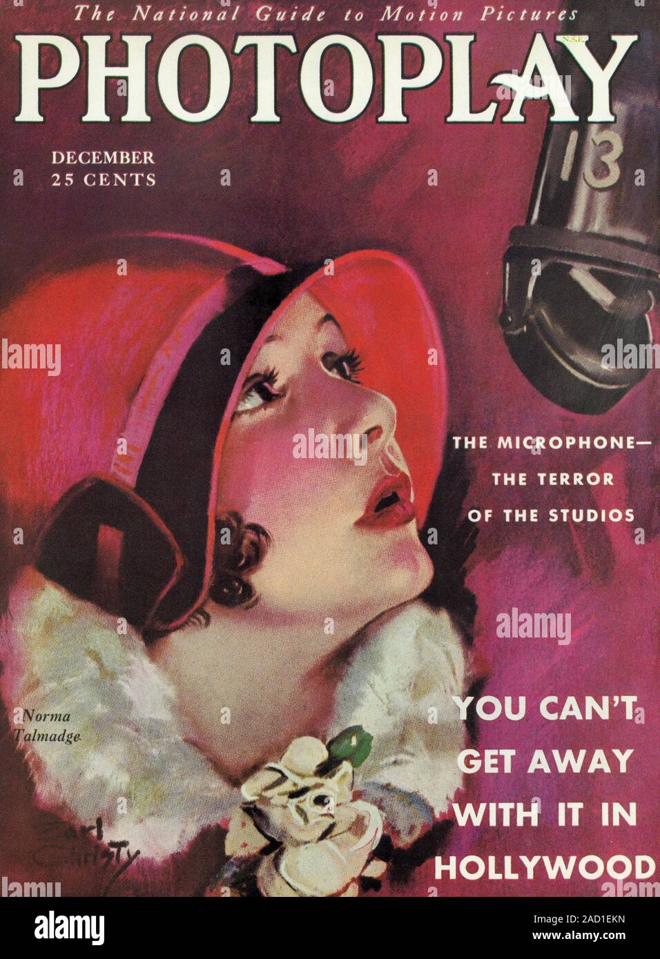 La norma Talmadge, pubblicità ritratto, coprire di Photoplay Magazine, Dicembre 1929 Foto Stock