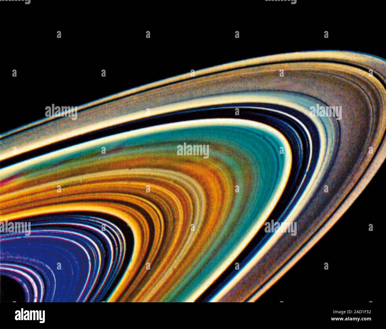 Gli Anelli Di Saturno Immagine Satellitare Degli Anelli Che Circondano 