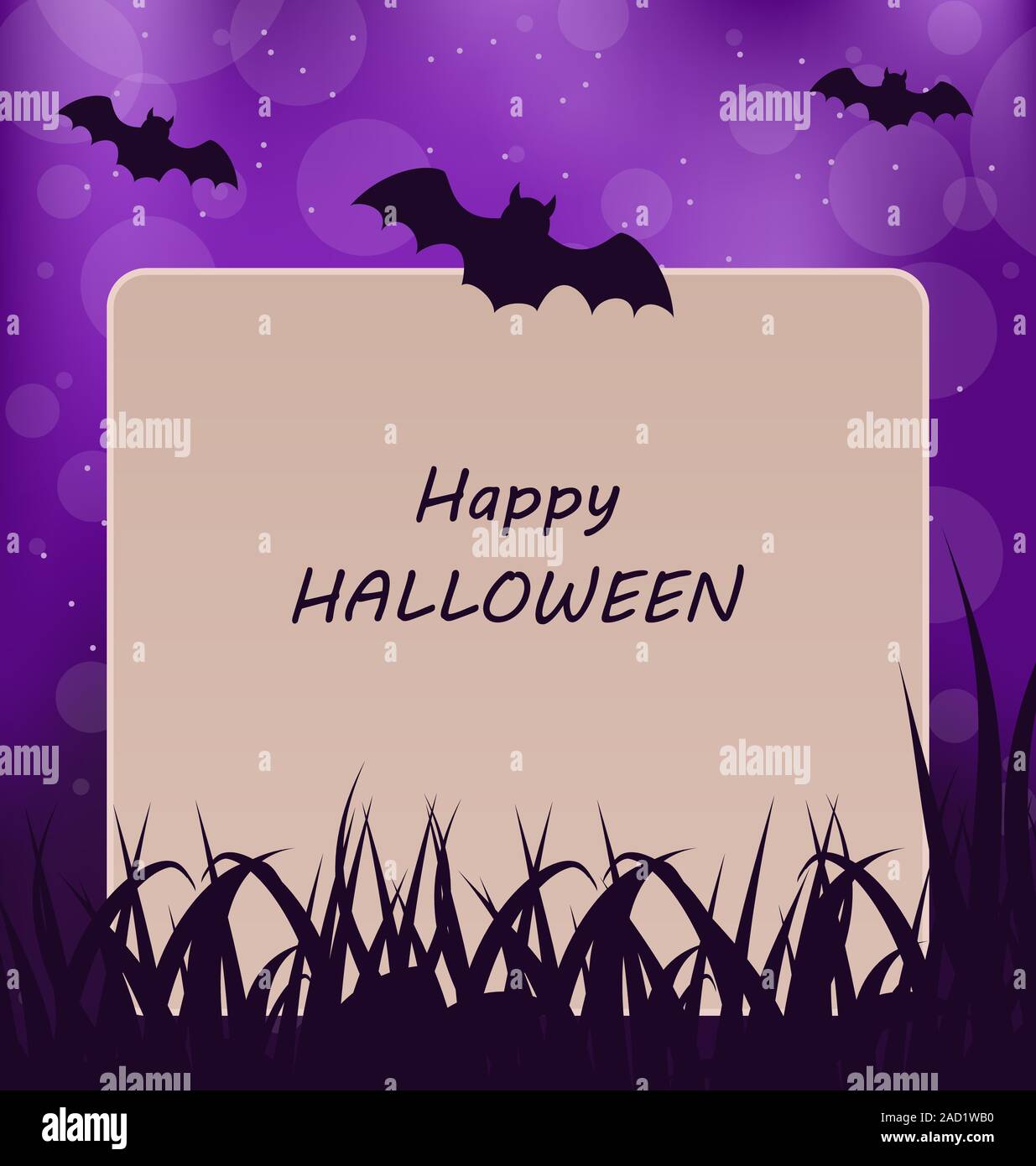 Halloween biglietto di auguri, sfondo scuro Foto Stock