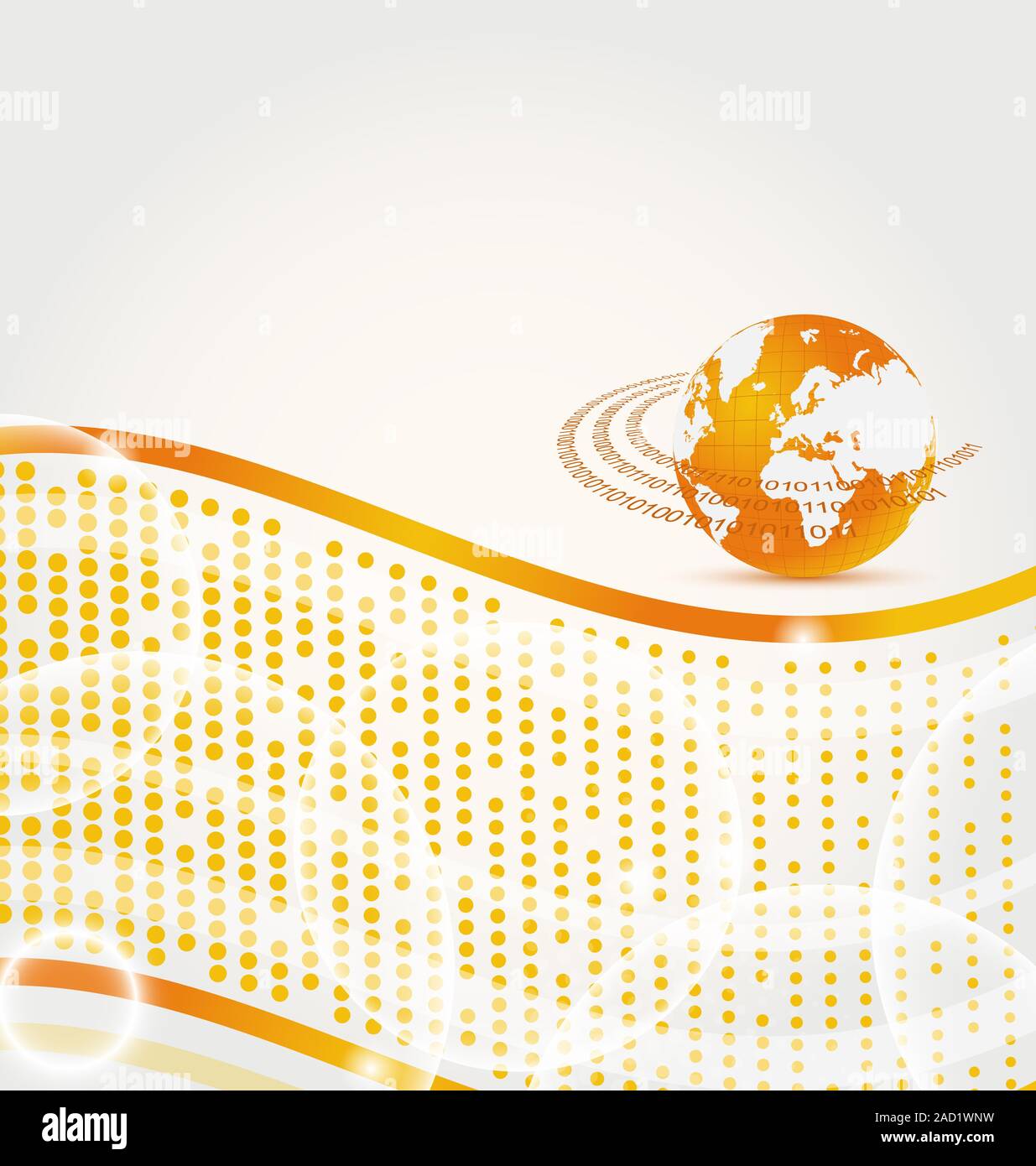 Abstract company card con il pianeta Terra Foto Stock