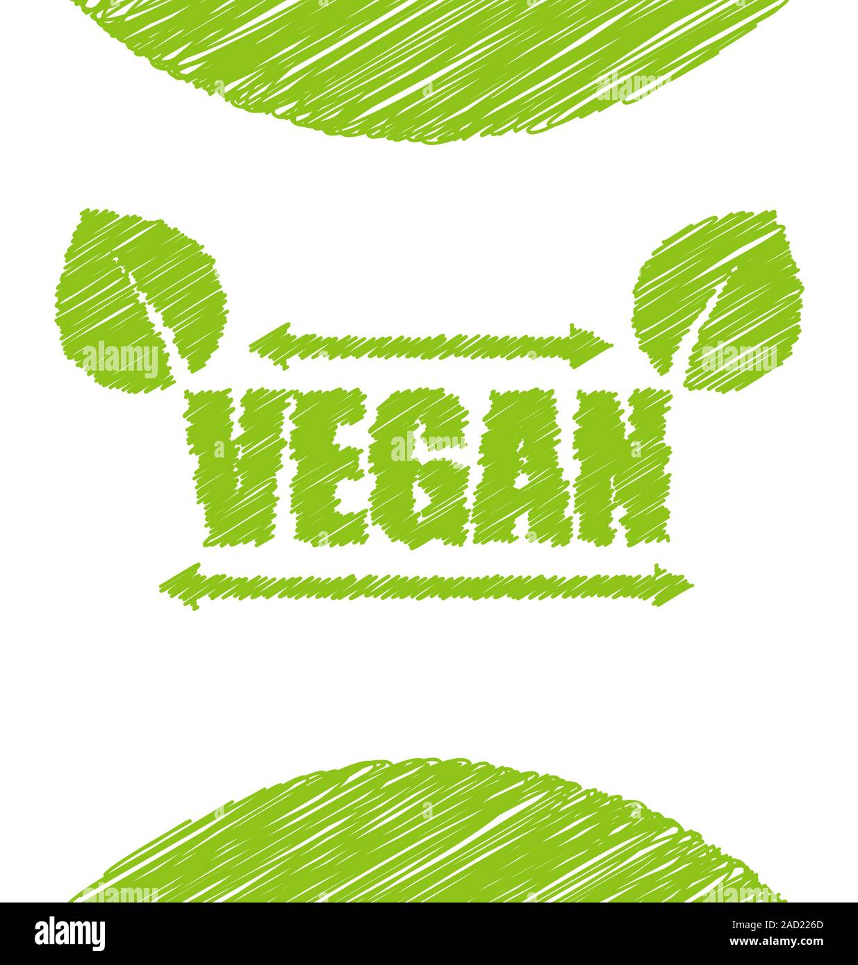 Vegetariano verde etichetta di testo Foto Stock