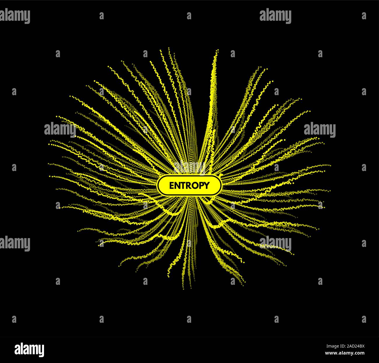 Array con particelle di dinamica. 3d la tecnologia avveniristica stile. Abstract background. Illustrazione Vettoriale. Illustrazione Vettoriale