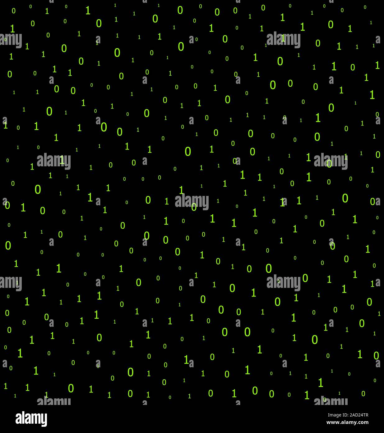 Verde senza giunture binaria codice virtuale Foto Stock