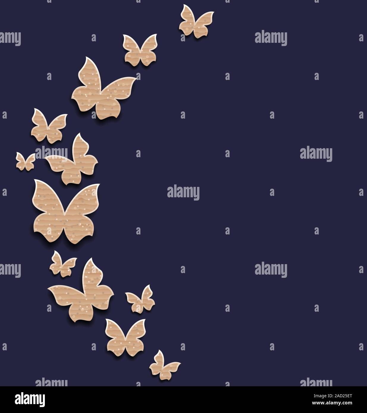 Carta vacanze con carta cartone farfalle Foto stock - Alamy