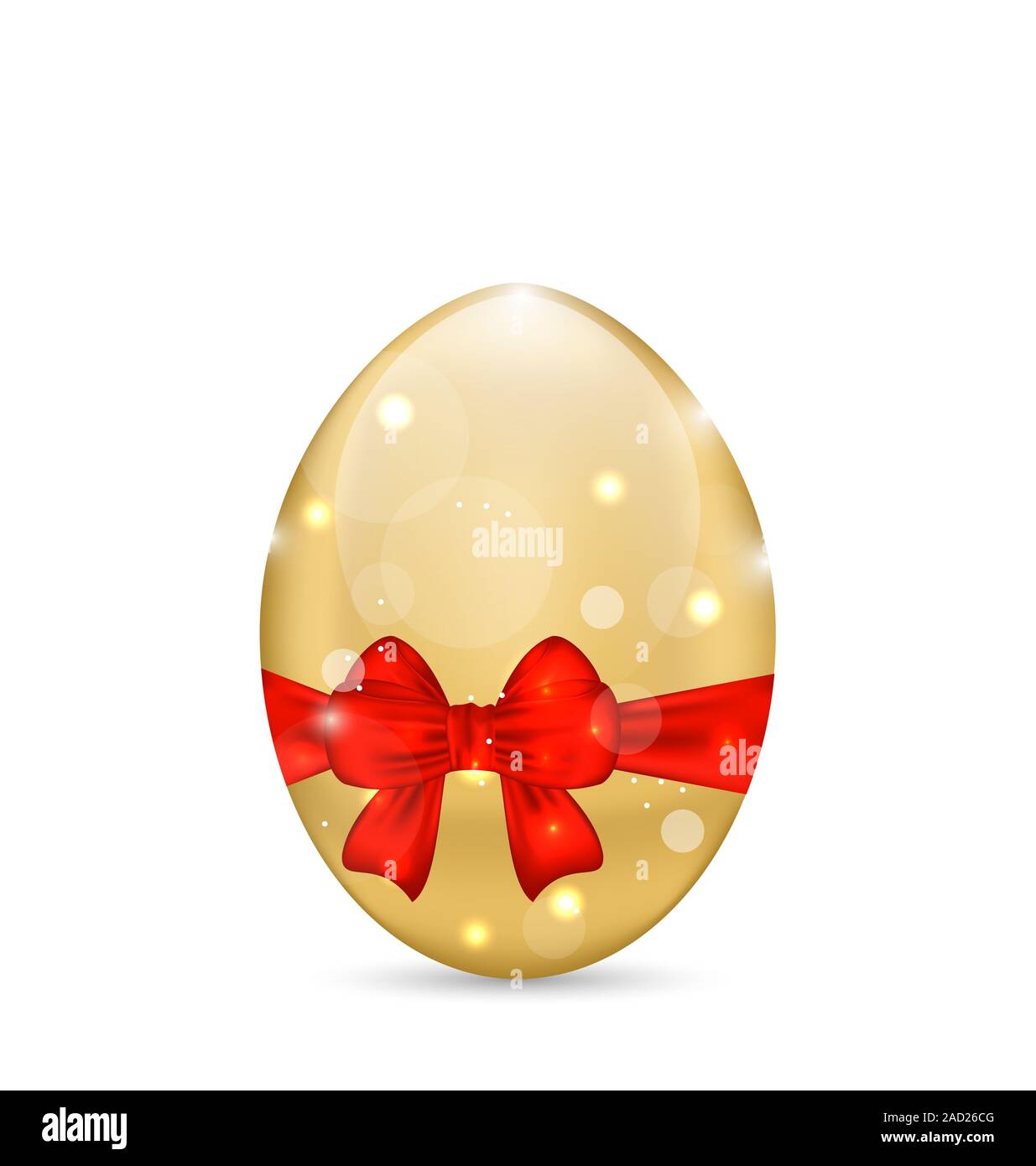 Pasqua brillare pasquale uovo con fiocco rosso Foto Stock