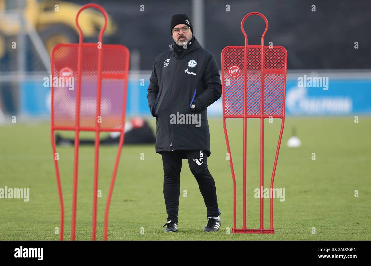 Gelsenkirchen (Germania). 03 Dic, 2019. firo: 03.12.2019, calcio, 2019/2020 1.Bundesliga Schalke formazione 04 David Wagner | Utilizzo di credito in tutto il mondo: dpa/Alamy Live News Foto Stock