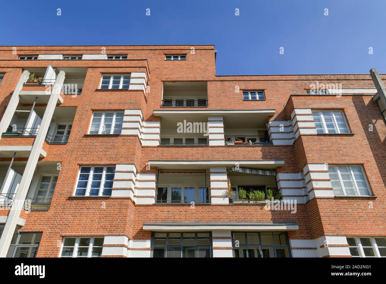 UNESCO Welterbe Siedlung 'Schillerpark', Bristolstraße, Reinickendorf, Berlino, Deutschland Foto Stock