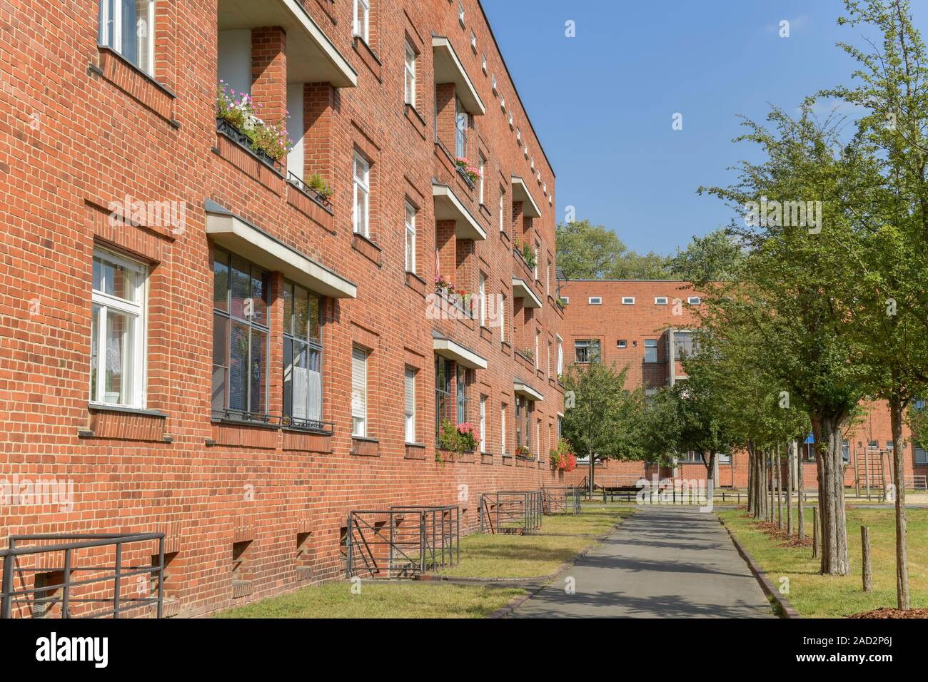 UNESCO Welterbe Siedlung 'Schillerpark', Bristolstraße, Reinickendorf, Berlino, Deutschland Foto Stock