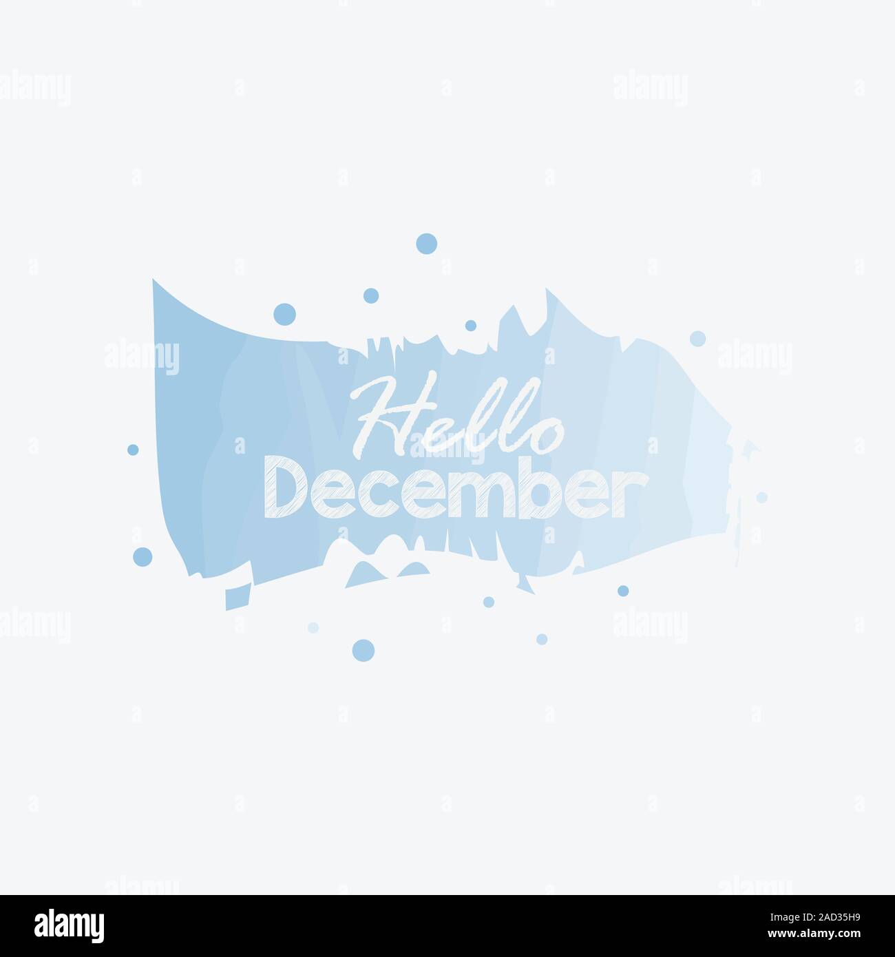 Ciao dicembre vettore illustrazione lettering. Perfetto per i loghi, emblemi, invito biglietto di auguri, t-shirt, poster e stampe. Disegnata a mano in inverno Illustrazione Vettoriale