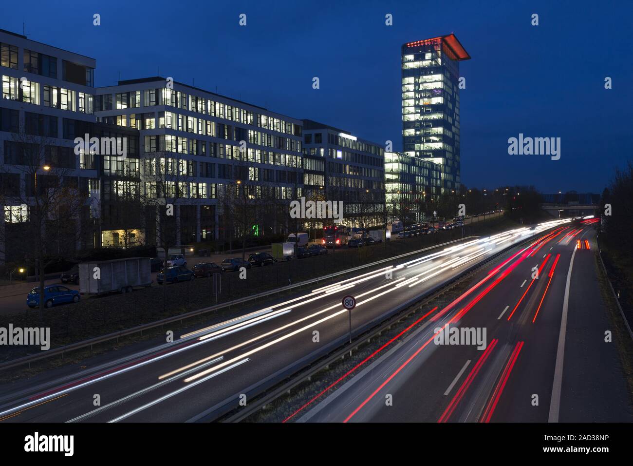 Moderno edificio a Monaco di Baviera, Germania Foto Stock