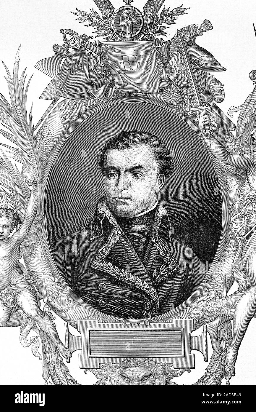 Catherine-Dominique de Perignon. Il marchese de Grenade. Il maresciallo di Francia. Il francese guerre rivoluzionarie. Guerre napoleoniche. Nato 1754, morì 1818. Antique illu Foto Stock