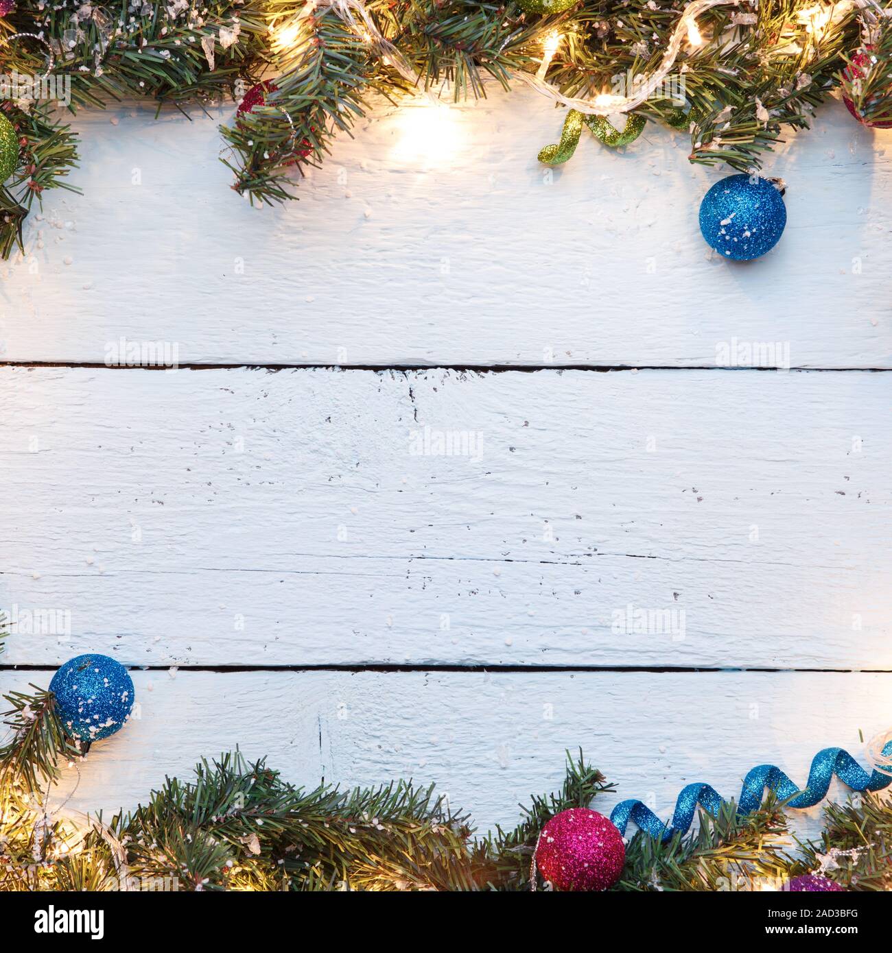 Spazio vuoto per gli auguri natalizi Foto Stock