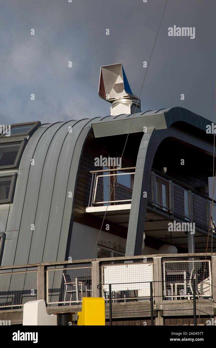 Giubileo Wharf, un premiato zero emissioni di carbonio uso misto di sviluppo su un indistrial brownfield site, comprendente un vivaio, bar/cafe, uffici, live-un-boa Foto Stock