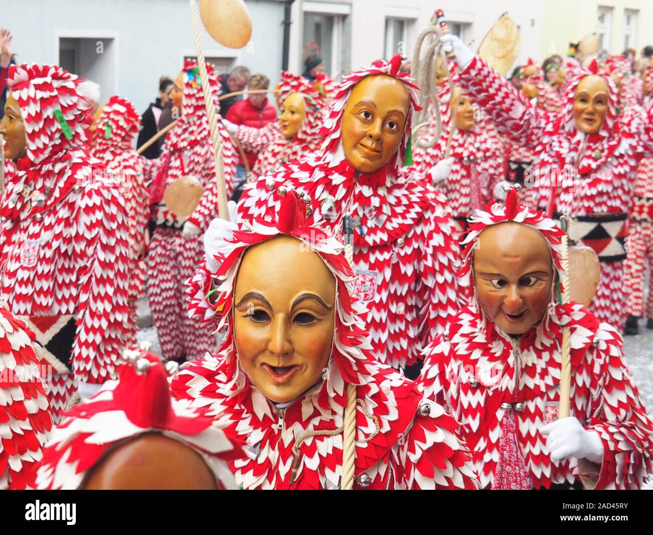 Rosso-bianco plätzler - ingannare le figure da Weingarten in Upper-Svevia Foto Stock