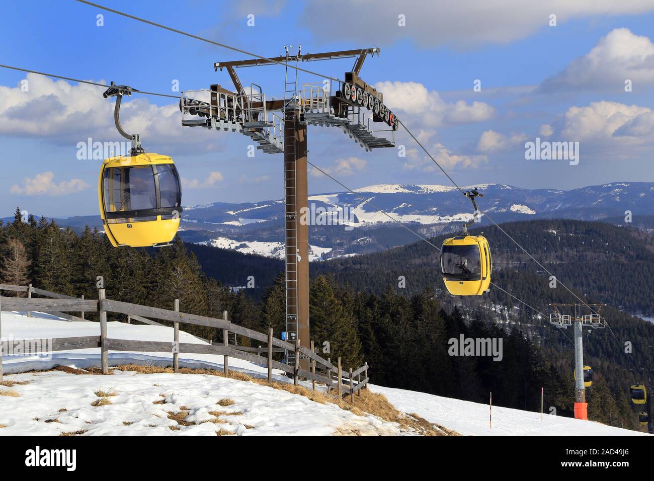 Foresta Nera, Belchenbahn di Belchen. Foto Stock