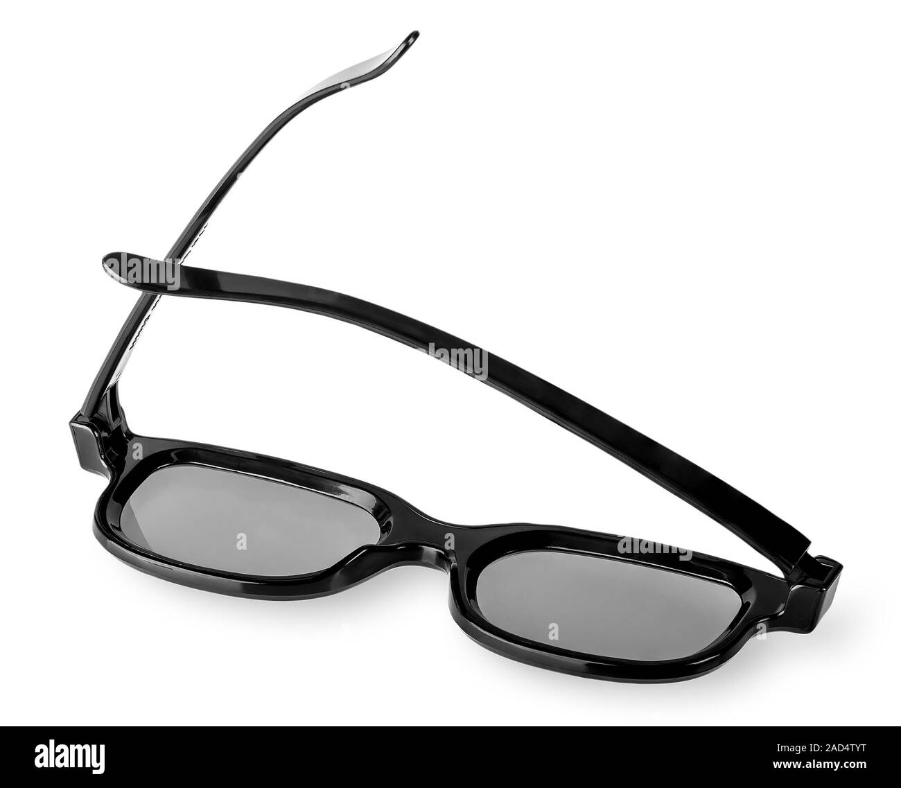 In plastica aperto occhiali 3D giacente Foto Stock