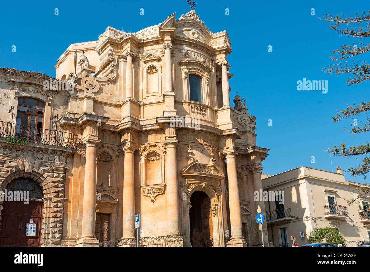 La Chiesa di San Domenico a Noto, un sito del patrimonio mondiale, Sicilia Foto Stock