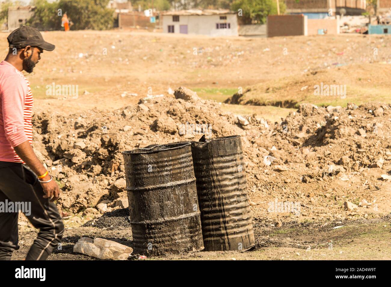 Union Carbide Chemical Plant, Bhopal, India Foto Stock