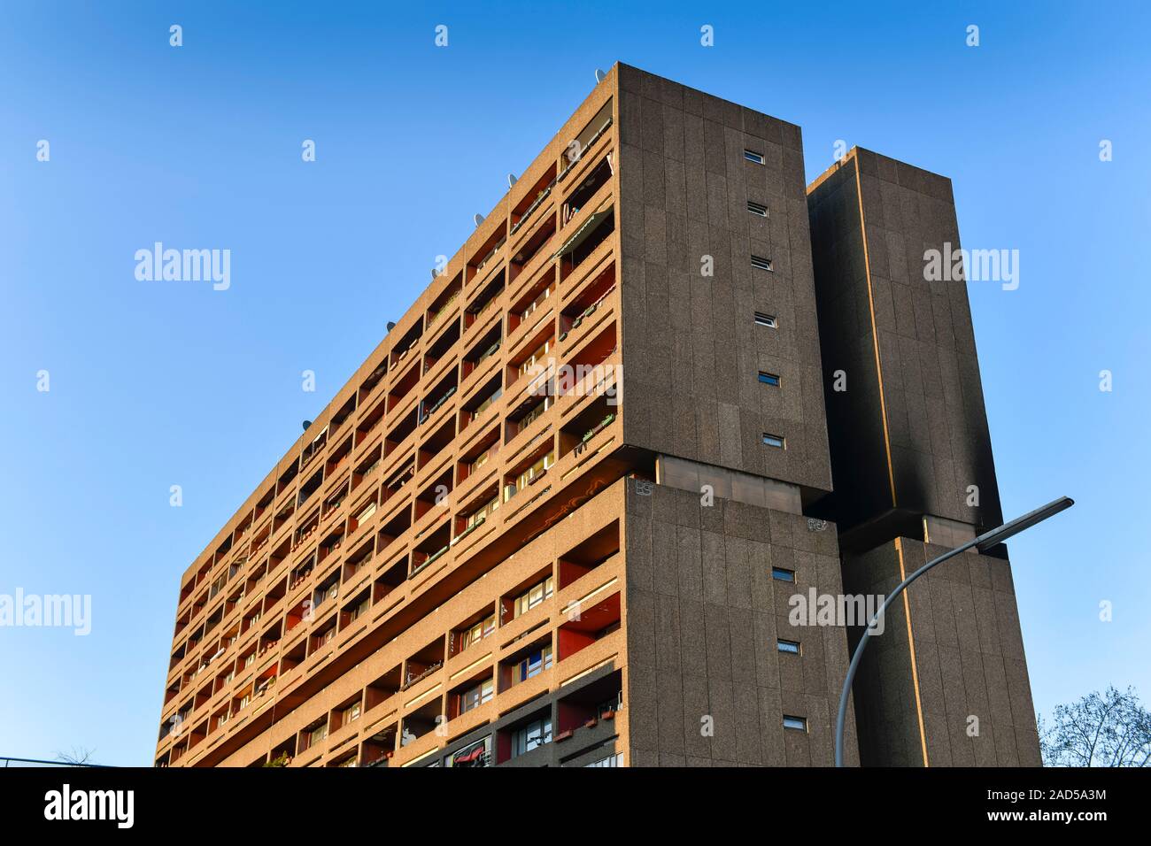 Plattenbau, Ordensmeisterstraße, Tempelhofer Damm, Tempelhof, Tempelhof-Schöneberg, Berlino, Deutschland Foto Stock