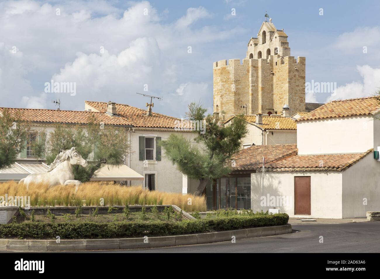 Les Saintes-Maries-de-la-Mer nel sud della Francia Foto Stock