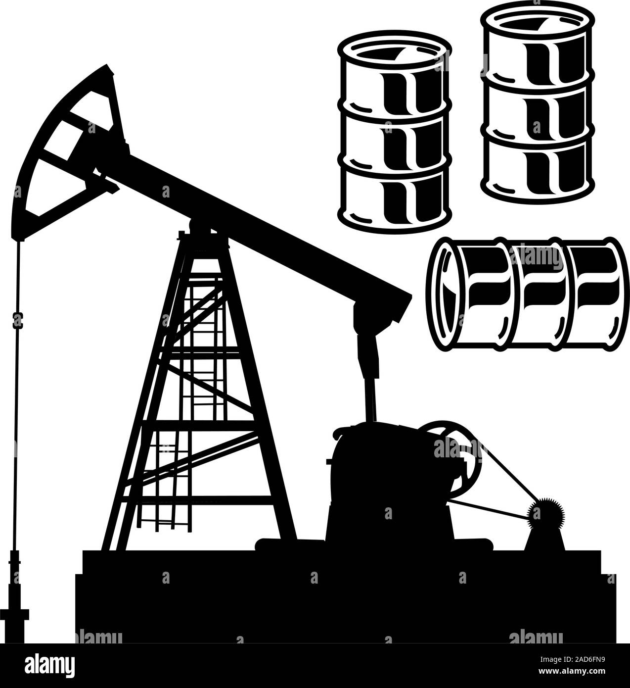 Barile di petrolio grafico con la freccia rossa rivolta verso il basso. Illustrazione Vettoriale. Illustrazione Vettoriale