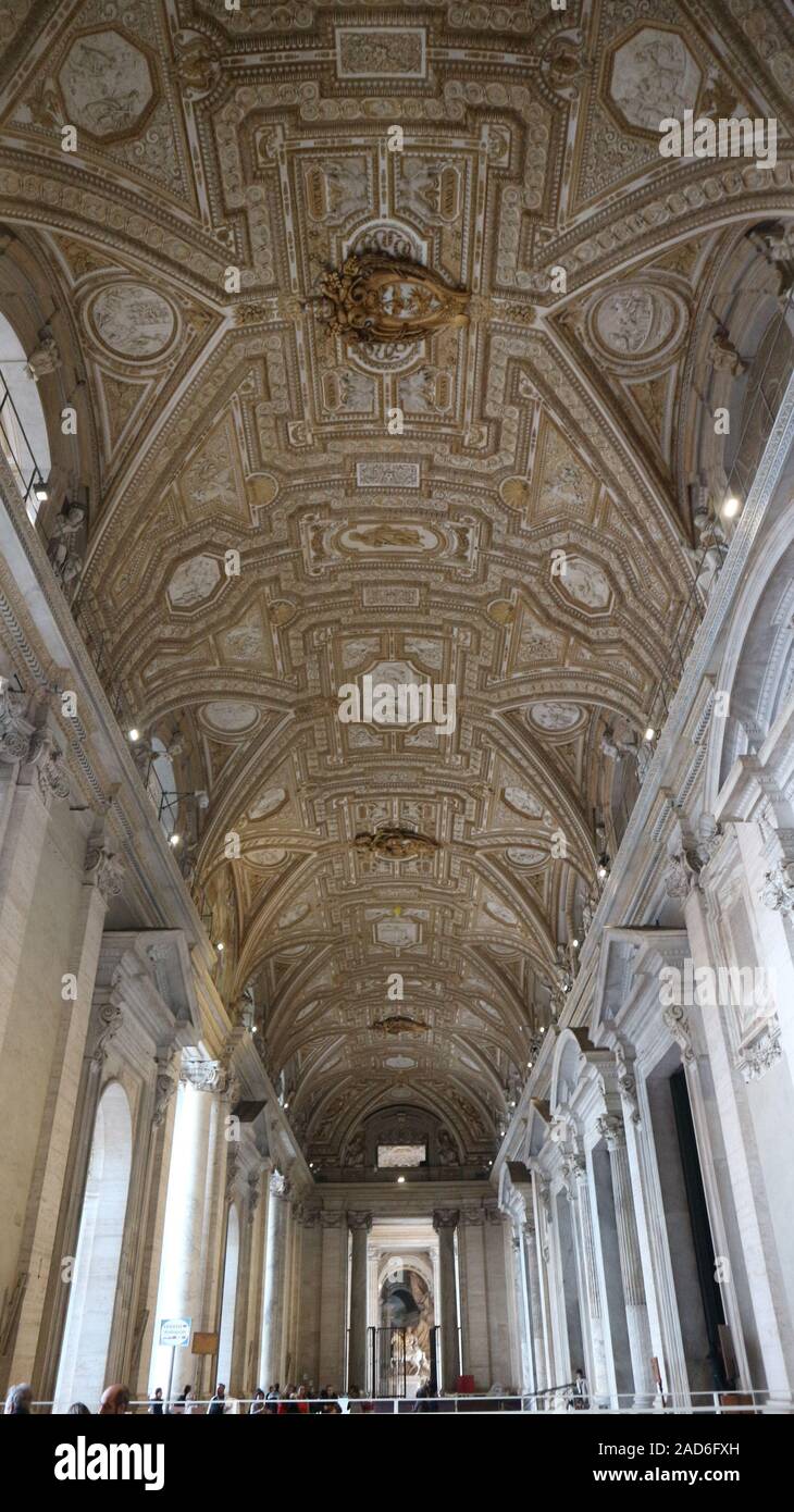 Sala Mappa Museo Vaticano a Soffto Roma alia Immagine Stock Edoriale - Immagine di lime