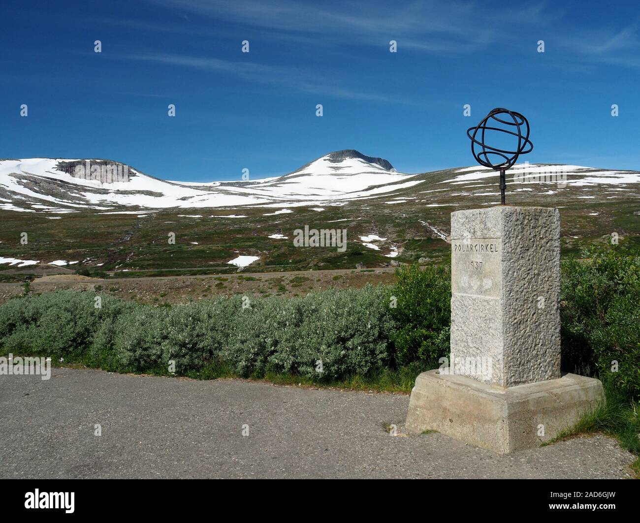 Circolo Polare Artico a e 6 nel nord della Norvegia Foto Stock