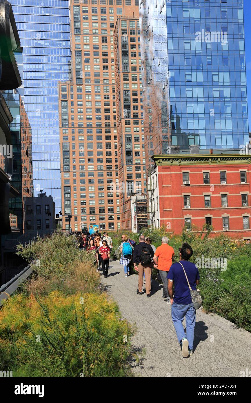 Linea alta Park, Manhattan, New York, New York, Stati Uniti d'America Foto Stock