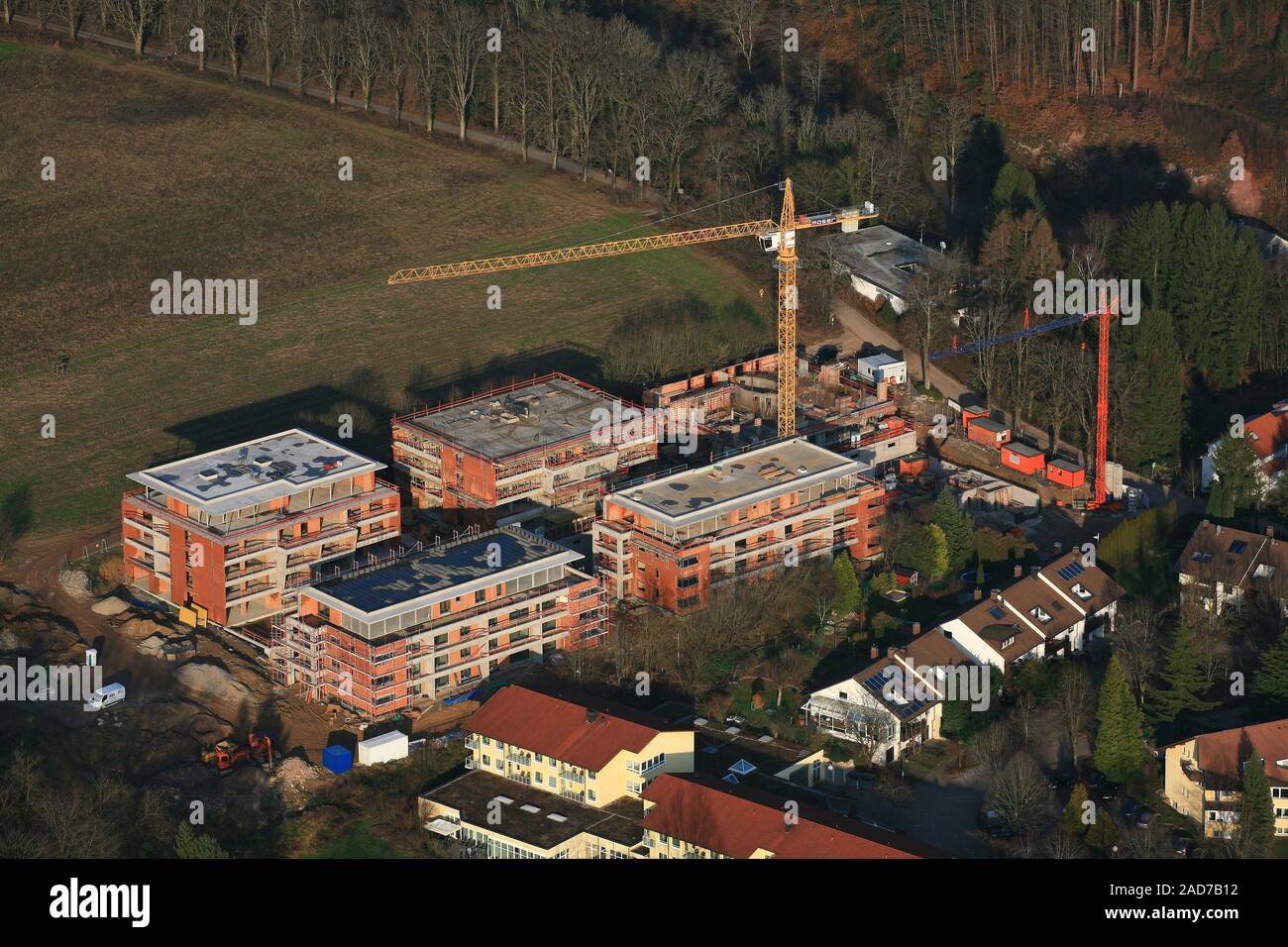 Bad Säckingen, nuova costruzione del complesso residenziale Wohnen am Schöpfebach. Foto Stock